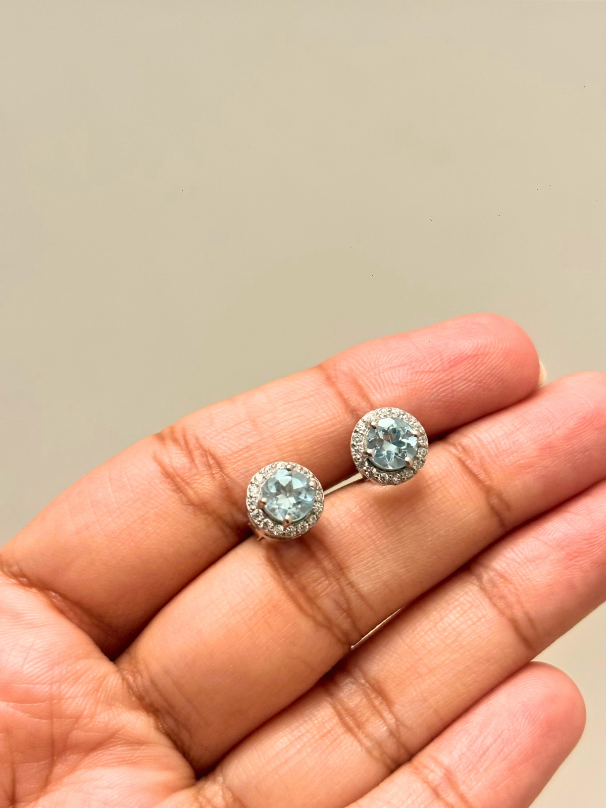 Starlight | Blue Topaz Stud Earrings in 925 Sterling Silver