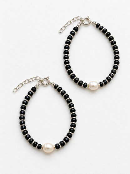 Tiny Twinkle 925 Silver Kids Nazaria Bracelet - Pair of 2