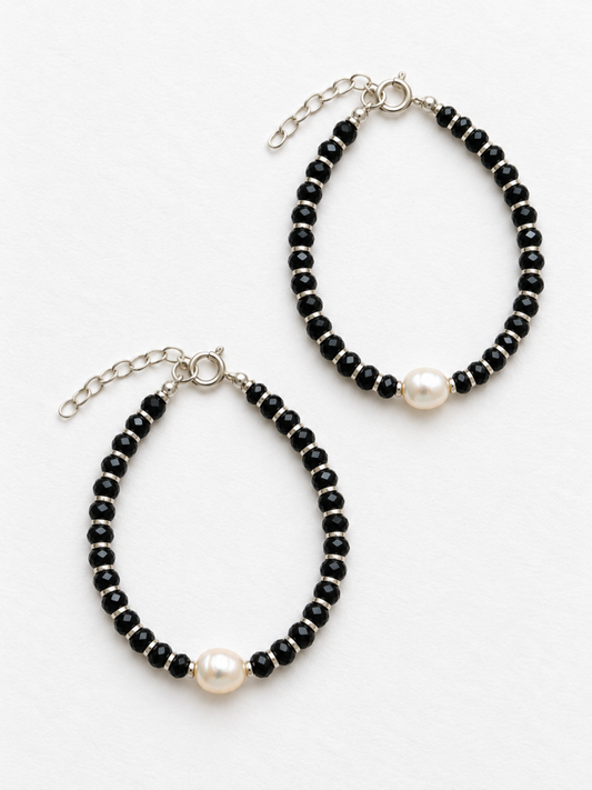 Tiny Twinkle 925 Silver Kids Nazaria Bracelet - Pair of 2