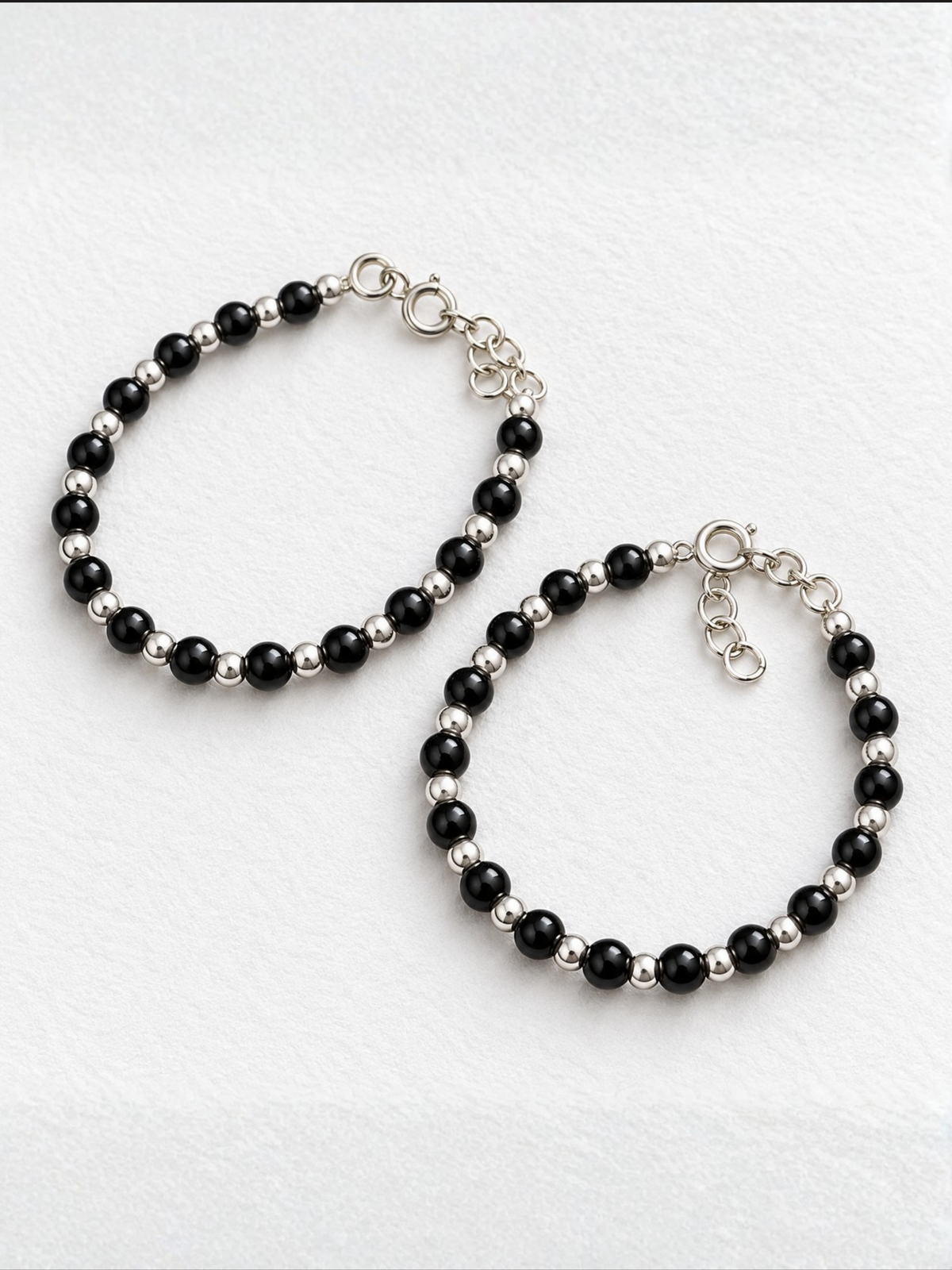 Little Dot of Drama 925 Silver Kids Nazaria Bracelet - Pair of 2