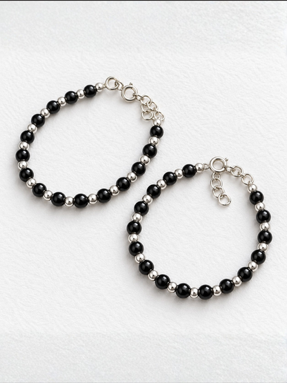 Little Dot of Drama 925 Silver Kids Nazaria Bracelet - Pair of 2