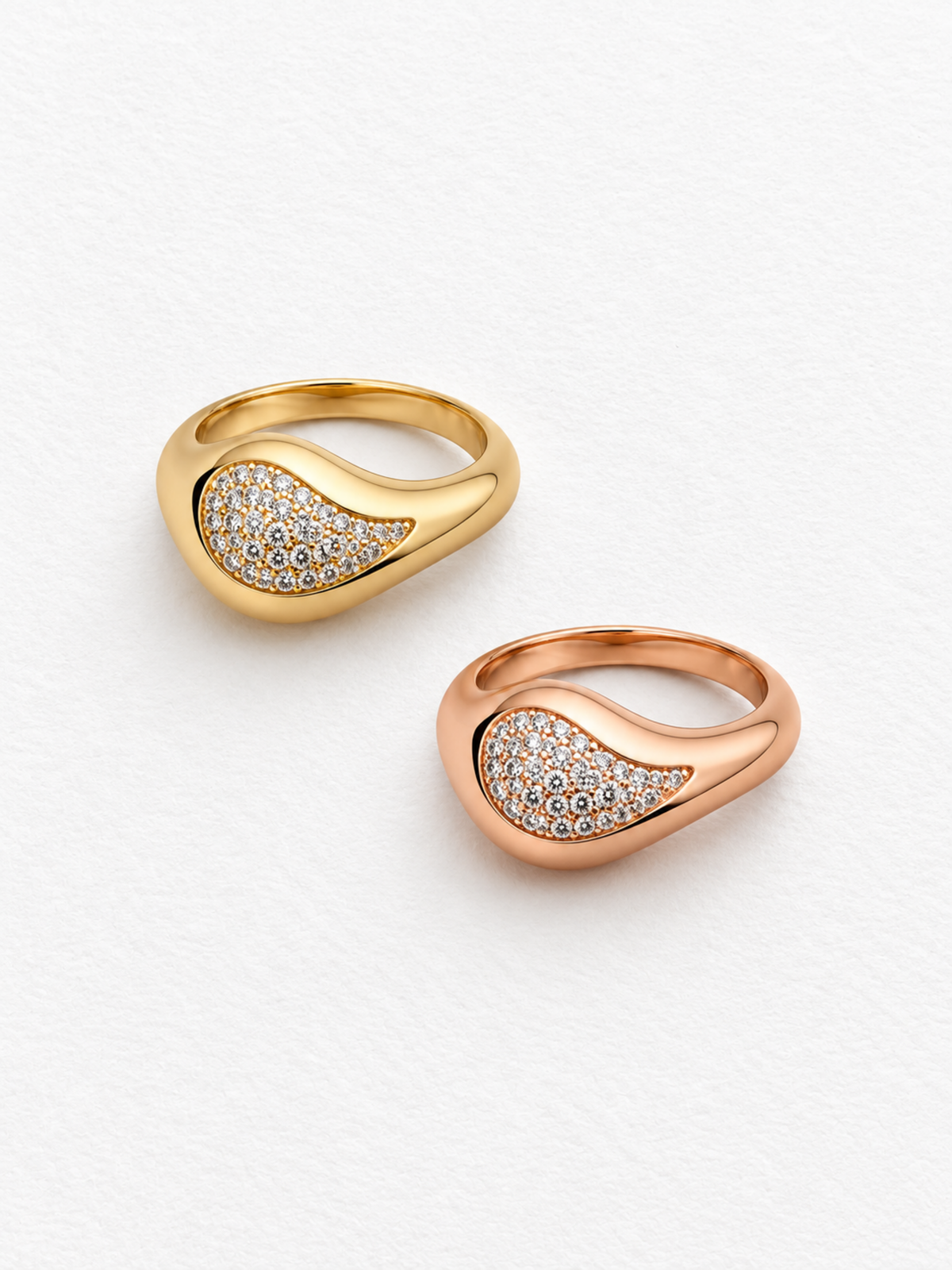 Curve Appeal Adjustable 925 Silver Ring - Gold or Rose Gold