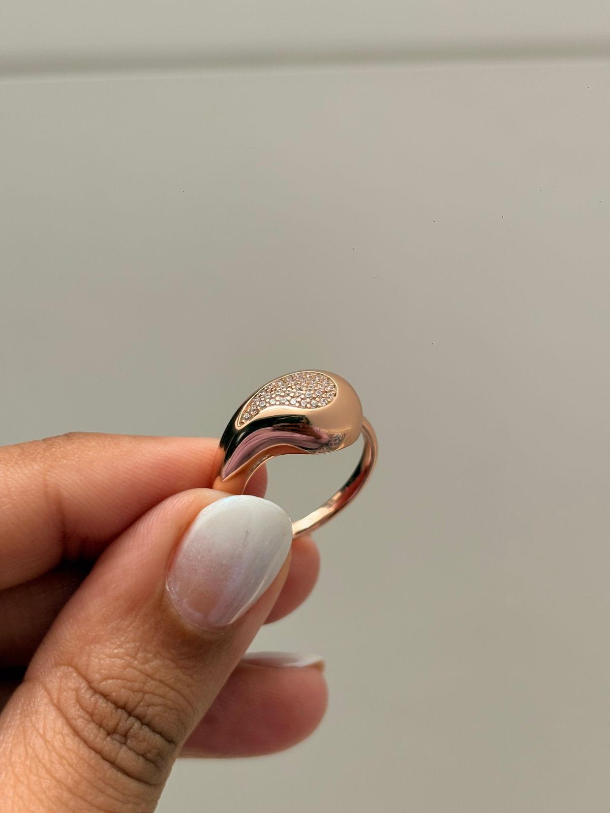 Curve Appeal Adjustable 925 Silver Ring - Gold or Rose Gold