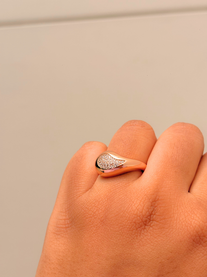 Curve Appeal Adjustable 925 Silver Ring - Gold or Rose Gold