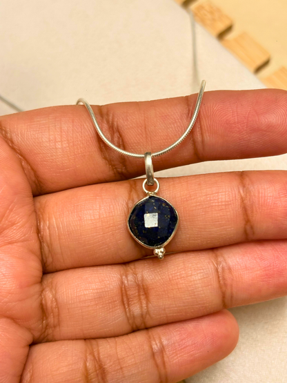 Lapis Lazuli Pendant in 925 Sterling Silver
