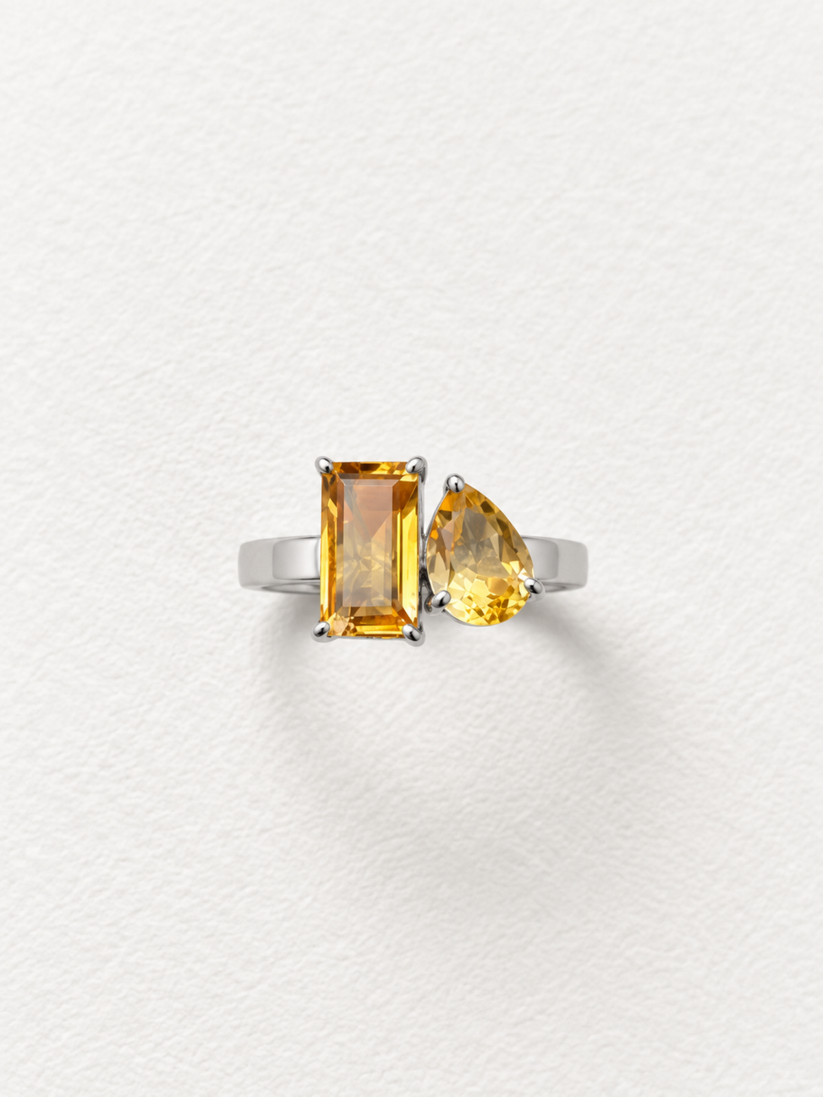 Champagne Problems | Citrine Duo Adjustable Ring in 925 Sterling Silver