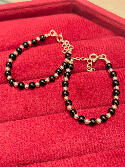 Little Dot of Drama 925 Silver Kids Nazaria Bracelet - Pair of 2