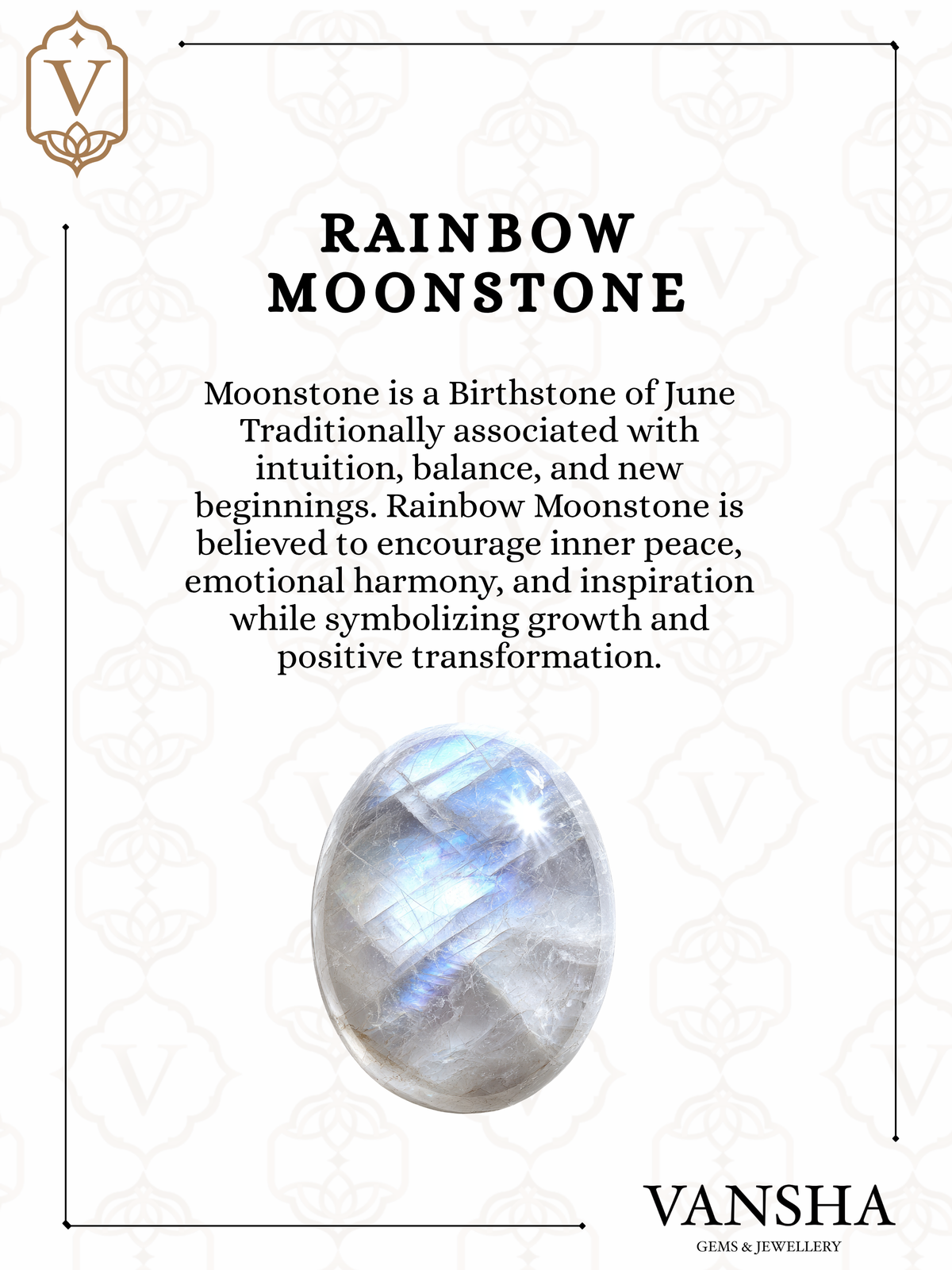Rainbow Moonstone Open Bangle in 925 Sterling Silver Ð June Birthstone