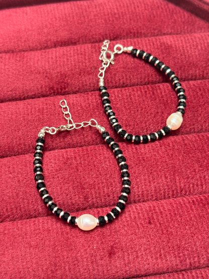Tiny Twinkle 925 Silver Kids Nazaria Bracelet - Pair of 2