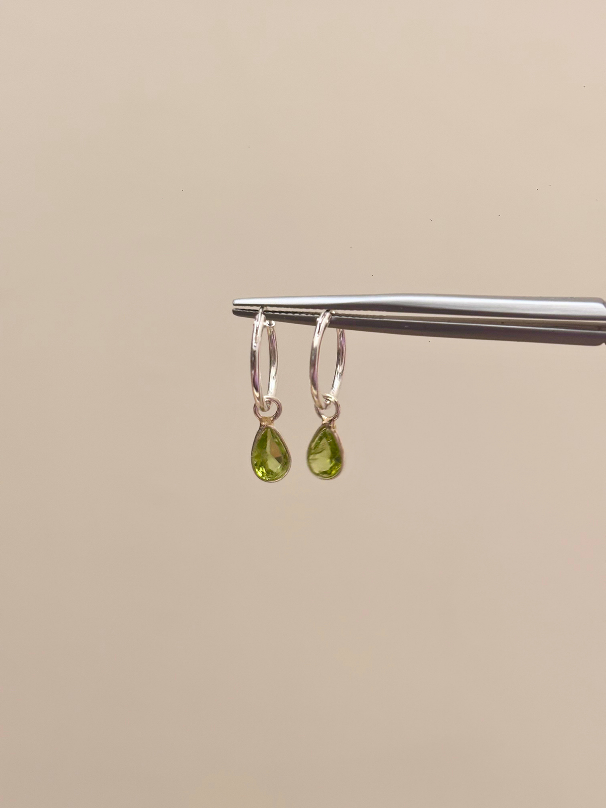 Drop Everything Teardrop Charm Hoops in 925 Silver