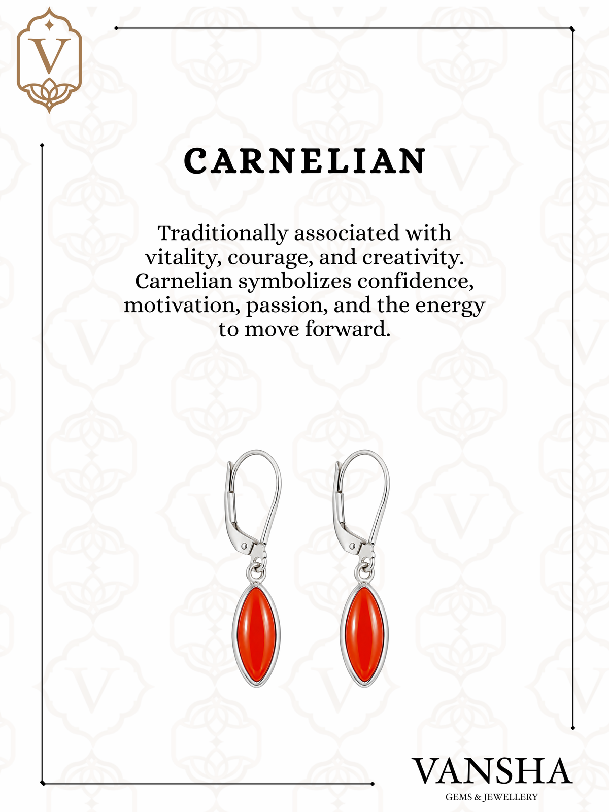 Marquise Gemstone Leverback Drop Earrings in 925 Silver
