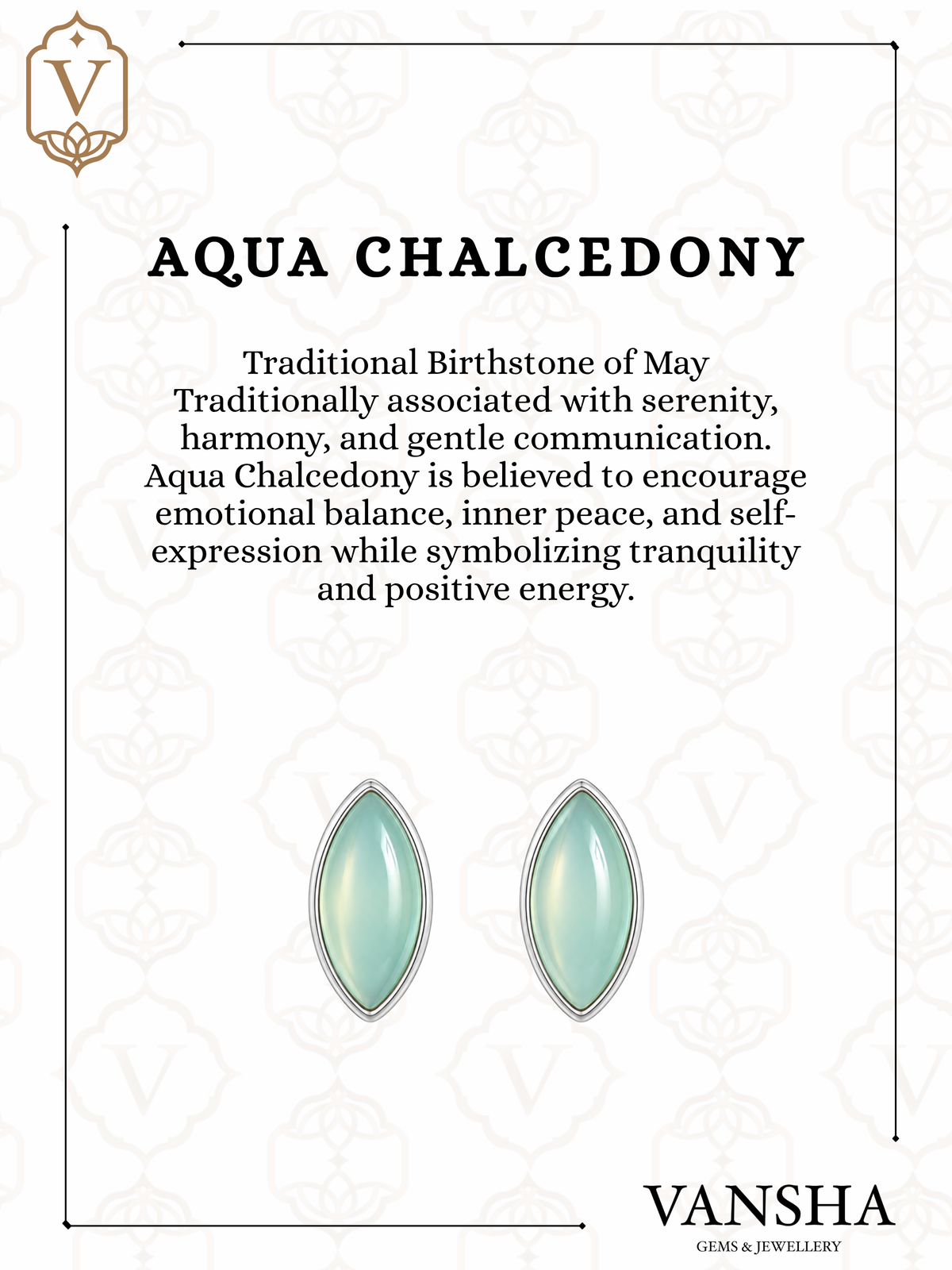 Oval Cabochon Gemstone Stud Earrings in 925 Silver