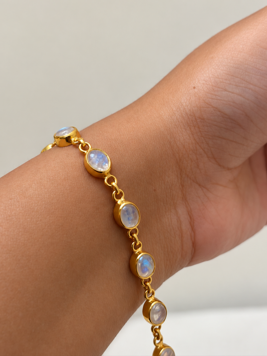 Afterglow | Moonstone Bracelet in 925 Sterling Silver