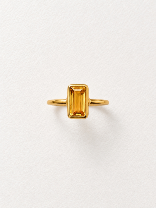 Daylight | Citrine Ring in 925 Sterling Silver