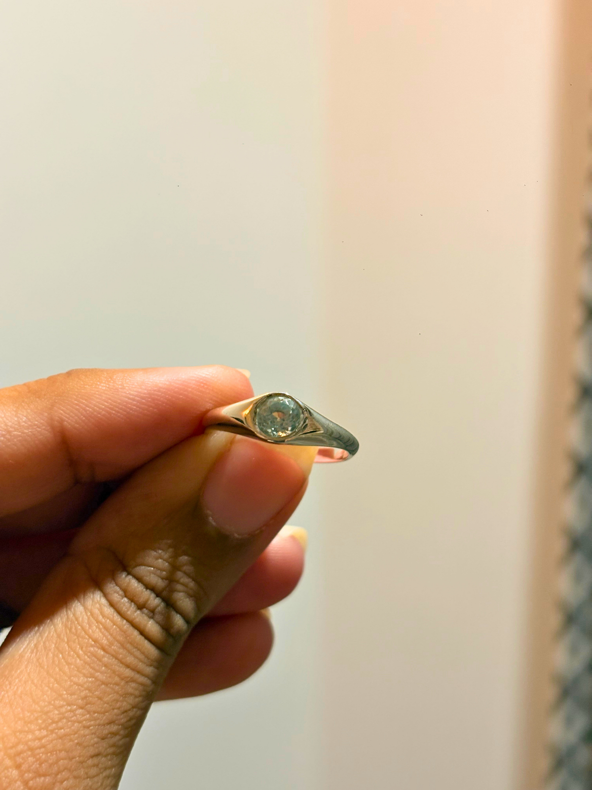 Minimalist Round Signet Gemstone Ring in 925 Sterling Silver | Citrine, Amethyst, Blue Topaz & Green Onyx