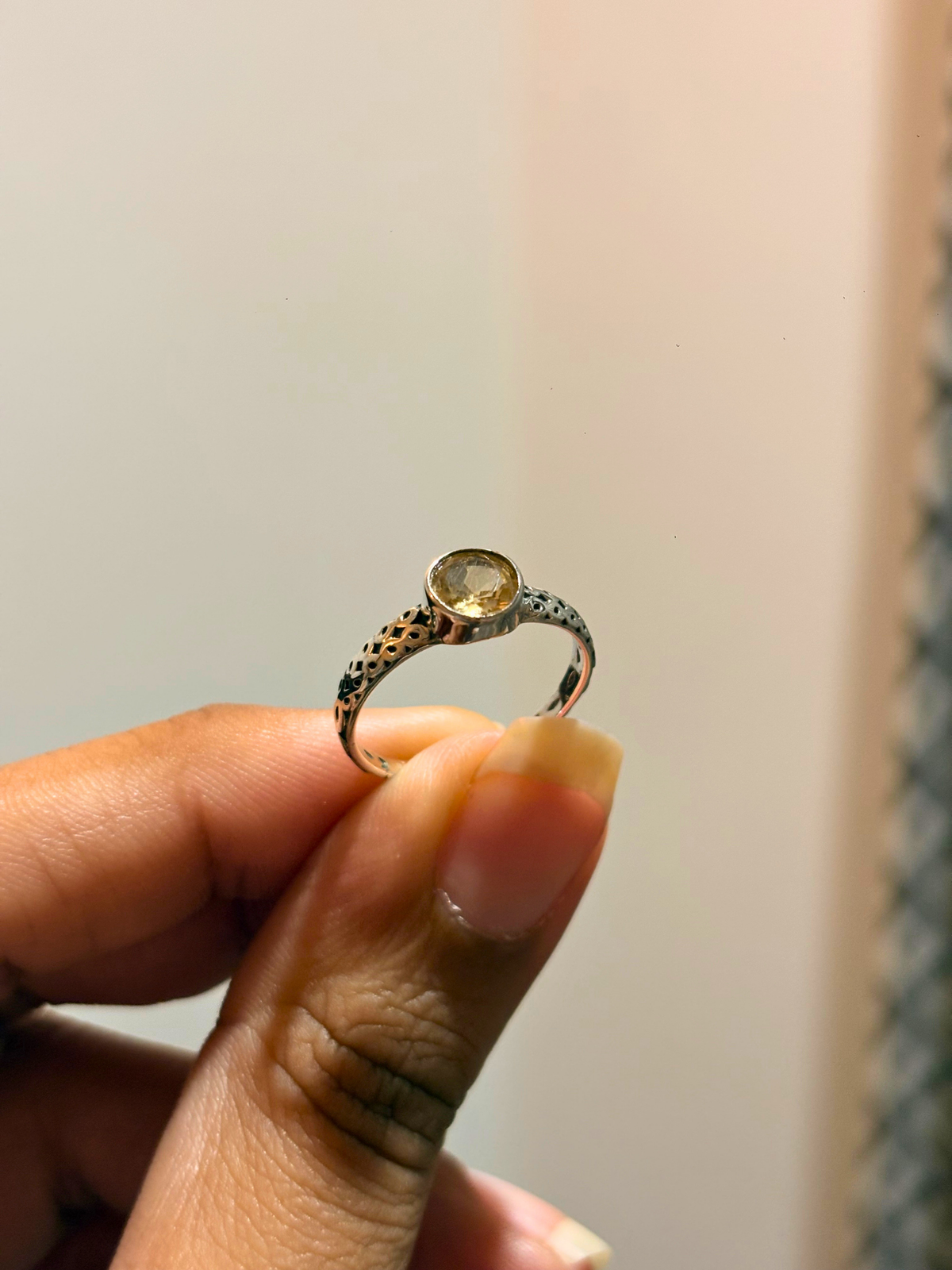 Natural Round Gemstone Ring in 925 Sterling Silver | Labradorite, Amethyst, Citrine & Blue Topaz