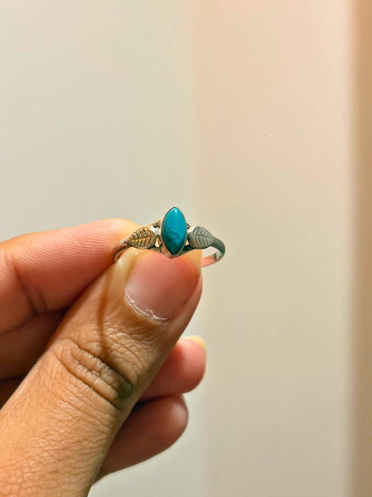 Marquise Gemstone Leaf Ring in 925 Sterling Silver • Handmade Nature Inspired Birthstone Ring • Minimalist Jewelry