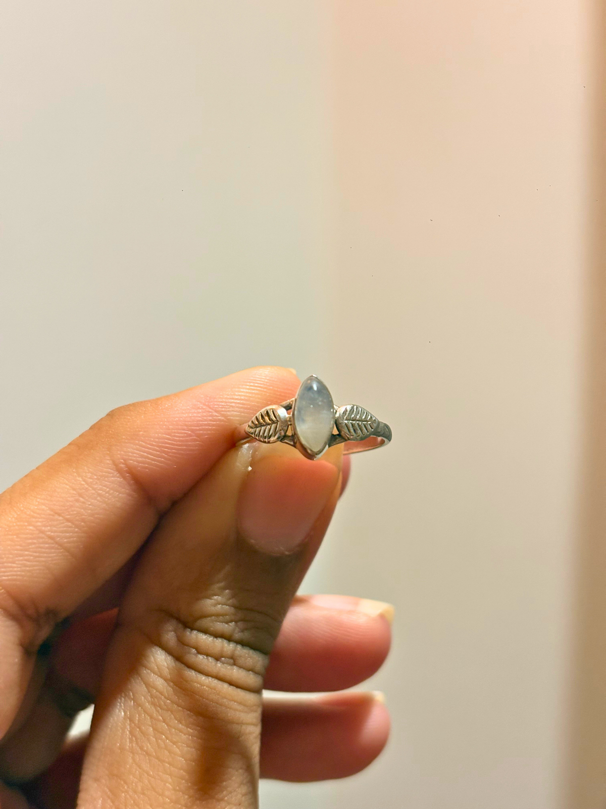Marquise Gemstone Leaf Ring in 925 Sterling Silver • Handmade Nature Inspired Birthstone Ring • Minimalist Jewelry
