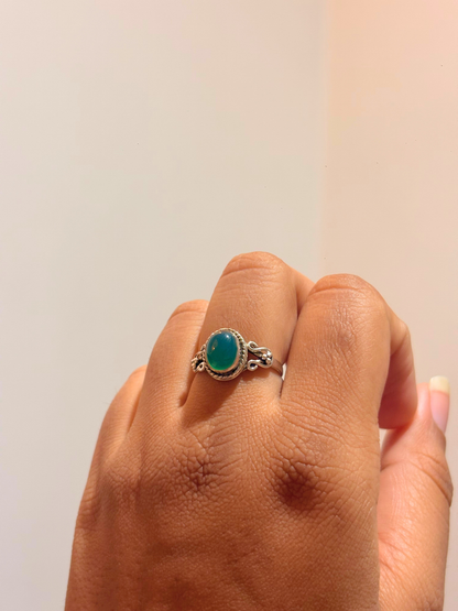 Oval Gemstone Filigree Ring in 925 Sterling Silver • Handmade Vintage Inspired Birthstone Ring • Boho Gemstone Jewelry