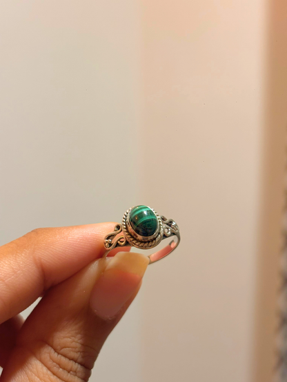 Oval Gemstone Filigree Ring in 925 Sterling Silver • Handmade Vintage Inspired Birthstone Ring • Boho Gemstone Jewelry