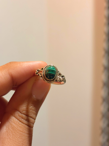 Oval Gemstone Filigree Ring in 925 Sterling Silver • Handmade Vintage Inspired Birthstone Ring • Boho Gemstone Jewelry