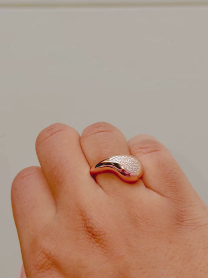 Curve Appeal Adjustable 925 Silver Ring - Gold or Rose Gold
