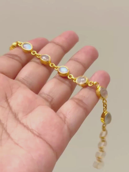 Afterglow | Moonstone Bracelet in 925 Sterling Silver