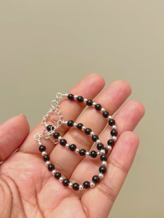 Little Dot of Drama 925 Silver Kids Nazaria Bracelet - Pair of 2