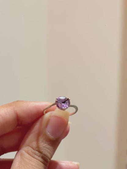 Leaf Gemstone Ring in 925 Sterling Silver • Nature Inspired Handmade Ring • Minimalist Birthstone Jewelry