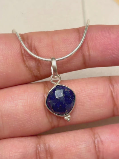 Lapis Lazuli Pendant in 925 Sterling Silver